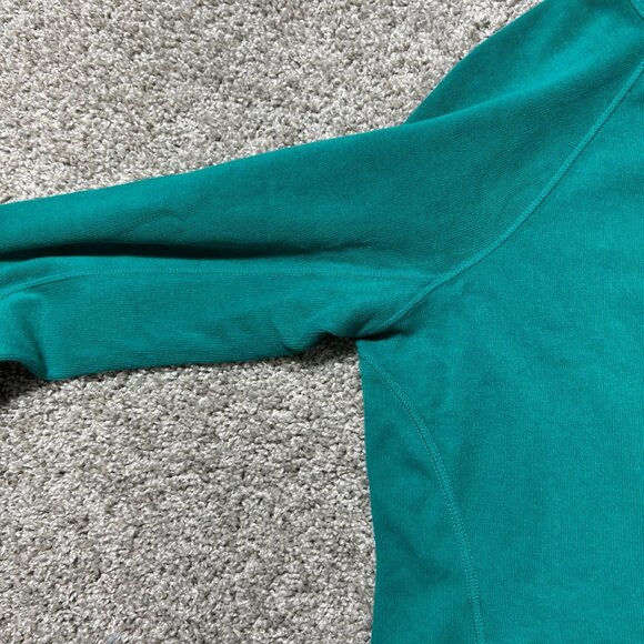 Tommy Bahama Womens Teal Full-Zip Jacket L/G With Floral Lining 98% Cotton 2% Sp - Picture 10 of 11